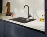 Inselküche 51.230 CO 1V2 525, Rillenoptik Eiche dunkel