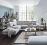 Ecksofa Felipa - Ecke links mit 2,5-Sitzer inkl. Relaxfunktion (motorisch) und Kopfteil verstellbar, Stoff, Natur