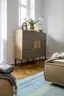 Highboard Mileto - BHT ca. 136x118x35 cm, MDF Steingrau, Naturdesign