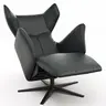 Sessel Noto Relax II - Rückenlehne und Fußteil verstellbar (motorisch), Leder, Schwarz