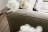 Sofa Arrezo - 3,5-Sitzer, Leder Taupe, Rücken verstellbar