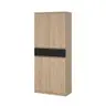 Schuhschrank - B ca. 81 cm, Jackson Hickory Nachbildung, Schwarz