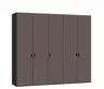 Drehtürenschrank JOIN IT- B ca. 252 cm, Schwarz, Glas, Braun