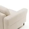 Ecksofa Leona - 2,5-Sitzer mit Ecke rechts, Stoff, Creme