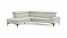 Ecksofa Felipa - Ecke links mit 2,5-Sitzer inkl. Kopfteil verstellbar, Stoff, Natur