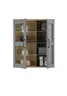 Hängeschrank- mit Beleuchtung, B ca. 90 cm, Grau, Artisan Eiche Nachbildung