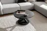 Couchtisch Spessa - LB ca. 128x80 cm, drehbar, Keramik, Anthrazit