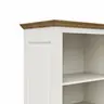 Bücherschrank Louisiana - teilmassiv, Weiß