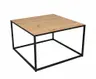 Couchtisch - LB ca. 80x80 cm, Asteiche, Schwarz