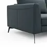 Ecksofa Oviedo - 2-Sitzer mit Ecke rechts, Leder, Dunkelblau