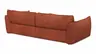 Ecksofa Fluffy - 2,5-Sitzer mit Longchair rechts inkl. Rückenlehne verstellbar, Stoff, Kupfer