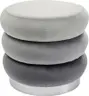 Sandwichhocker- Stoff, Grautöne