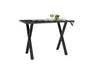 Bartresentisch - LB ca. 140x90 cm, Schwarzstahl, Schwarz