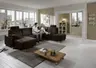 Wohnlandschaft - Longchair links mit 2,5-Sitzer und Ecke rechts, Stoff, Mocca