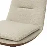 Polsterstuhl Macano - drehbar, Stoff & Leder, Beige, Cognac