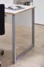 Schreibtisch - LB ca. 170x73 cm, Weiß, Artisan Eiche Nachbildung, Silberfarben