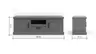 TV-Board Litchfield - Dark Grey, Non-Antique