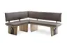 Eckbank - BT ca. 150x190 cm, Stoff Hellbraun