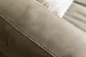 Sofa Arrezo - 3,5-Sitzer, Leder Taupe, Rücken verstellbar