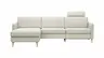 Ecksofa Arima - Longchair links mit 2,5-Sitzer inkl. Relaxfunktion und Sitzvorzug (motorisch), Stoff, Creme