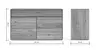 Sideboard Hillsboro - Wildeiche natur, geölt