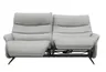 Sofa EM Lun - 3-Sitzer, Wall-Free Funktion, Kopfteilverstellung, Leder, grau