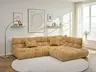 Ecksofa - 2-Sitzer mit Ecke rechts, Stoff, Goldfarben