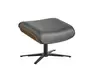 Hocker Perano - Nussbaum, Leder, Antrazit
