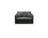 Sofa JORDEN - 1,5-Sitzer inkl. Schlaffunktion mit Bettkasten, verstellbare Armlehnen, Stoff, Dunkelgrau