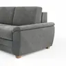Ecksofa Lakeville 1 - Longchair links mit 2-Sitzer inkl. Schlaffunktion mit Bettkasten, Stoff, Grau