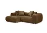 Ecksofa - Longchair links mit 2-Sitzer, Stoff, Amber