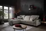 Ecksofa - CALM FLEX 2.0, Longchair links mit 3-Sitzer, Kopfteil verstellbar, Stoff, Hellgrau