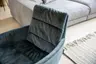 Armlehnstuhl Jukka - Stoff, Jade, Stativ, Schwarz, Drehbar