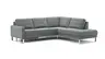 Ecksofa Anna - 2,5-Sitzer mit Ecke rechts, inkl. Relaxfunktion (motorisch), Stoff, Grau