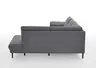 Ecksofa - 3-Sitzer mit Ecke rechts, Stoff, Grau