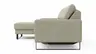 Ecksofa Valera - Longchair mit 3-Sitzer rechts inkl. Rückenlehne verstellbar und Relaxfunktion motorisch, Stoff, Limone
