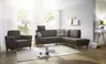Ecksofa - 2,5 Sitzer mit Ecke Rechts, Stoff, Braun