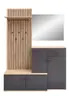 Kompaktgarderobe - Anthrazit, Artisan Eiche Nachbildung