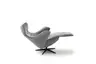 Relaxsessel Follina - Relaxfunktion (motorisch), Leder, Stoff, Grau