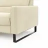 Ecksofa Valera - Longchair mit 3-Sitzer rechts inkl. Rückenlehne verstellbar und Relaxfunktion motorisch, Stoff, Natur