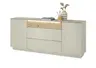 Sideboard - mit Beleuchtung, B ca. 214 cm, Kaschmir, Eiche massiv