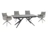 Stuhl MANDY - drehbar, Stoff, Graubeige