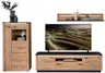 Highboard - mit Beleuchtung, B ca. 78 cm, Eiche Nachbildung, Eiche dunkel Nachbildung
