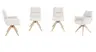 Armlehnstuhl MAROU - drehbar, Stoff, Beige