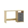 Schreibtisch - LB ca. 123x50 cm, Eiche Dekor, Anthrazit