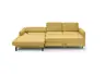 Ecksofa CALM MOVE 2.0 - Longchair links mit 2,5-Sitzer, Schlaffunktion, Feincord, Gold