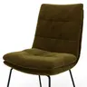 Stuhl Jukka - Kufe, Stoff, Khaki
