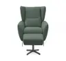 Hocker EILA - Stoff, Graugrün