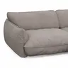 Ecksofa Fluffy - 2,5-Sitzer mit Longchair rechts inkl. Rückenlehne verstellbar, Stoff, Taupe