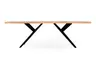 Esstisch - LB ca. 220x100 cm, Mango massiv, Baumkante, Schwarz